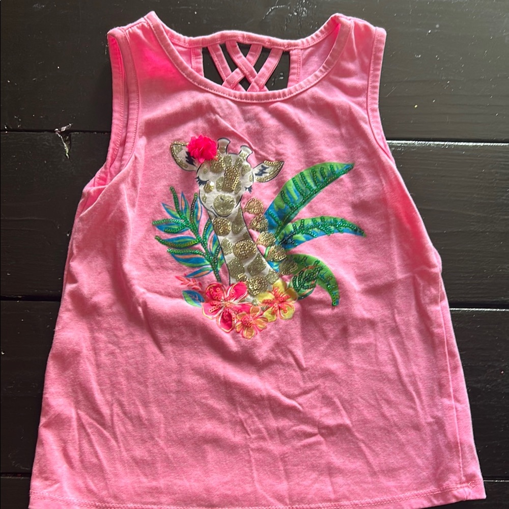 Tommy Bahama Pink and Green Tropical Tank Top